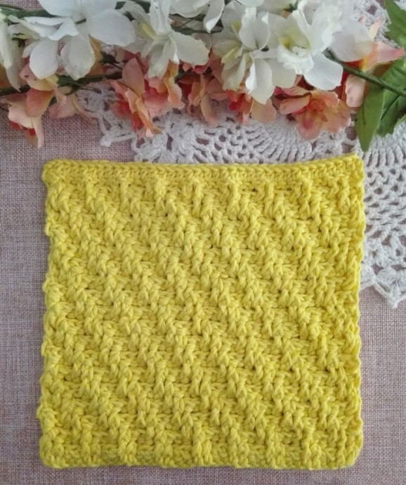 Helping our users. Crochet Diagonal Pattern Dishcloth. Helping our users. Crochet Diagonal Pattern Dishcloth.