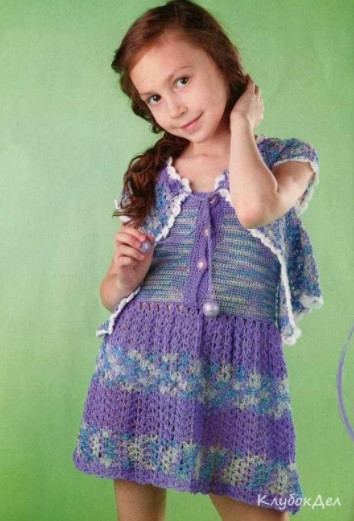 ​Crochet Dress and Bolero for Girl
