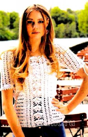 Crochet White Blouse