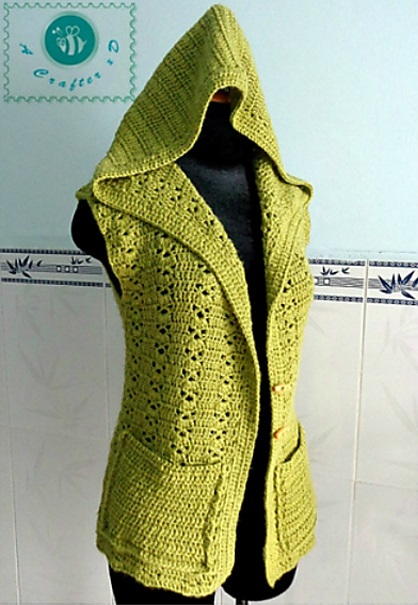 ​Hooded Crochet Vest