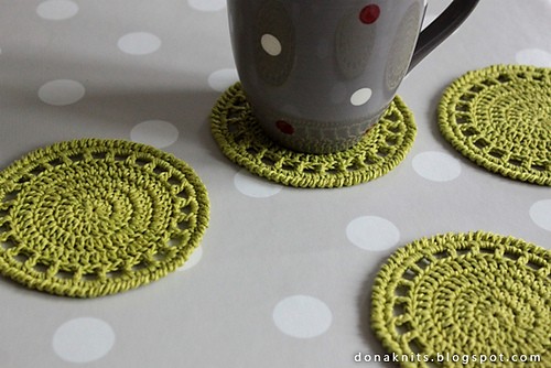 Inspiration. Crochet Coasters.