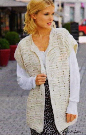 ​Crochet Waffle Cardigan