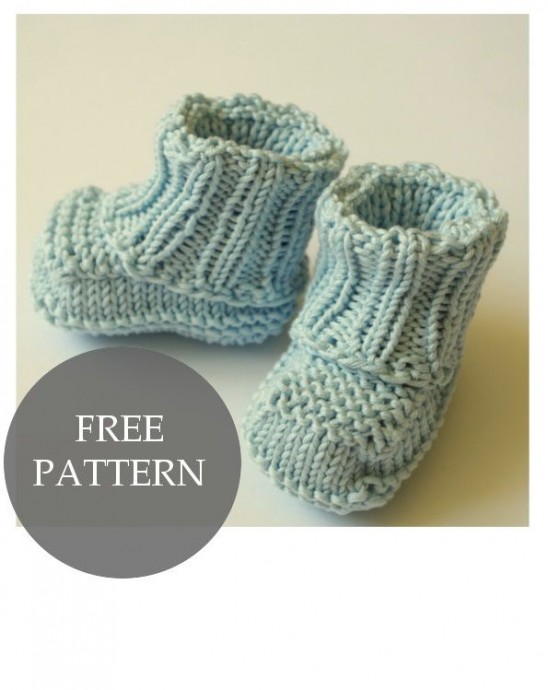 Inspiration. Knit Baby Booties.