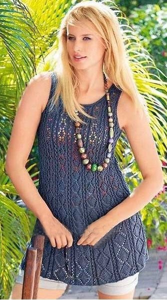 ​Beach Tunic with Vertical Pattern​