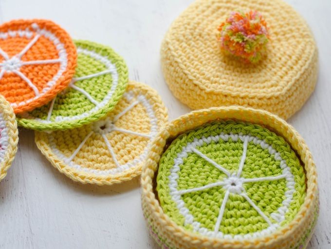 Inspiration. Crochet Coasters.