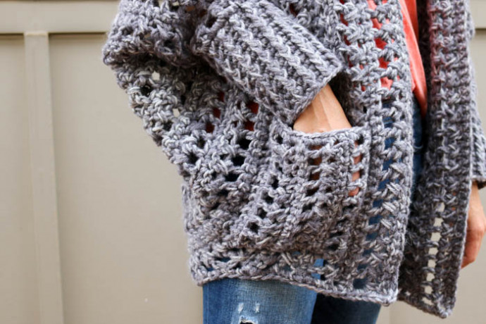 Oversize Crochet Cardigan