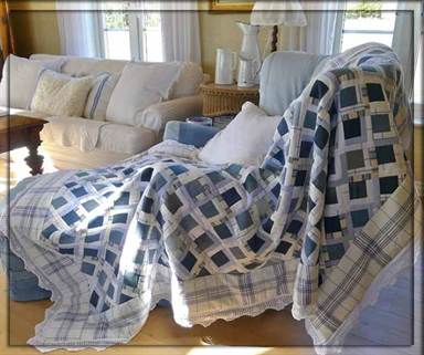 ​Patchwork Denim Blanket