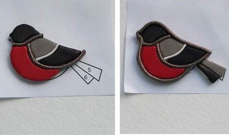 ​Bird Brooch From Leather