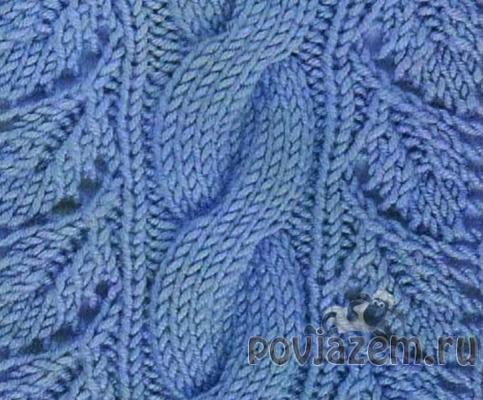 ​Cable and Leaves Knit Pattern