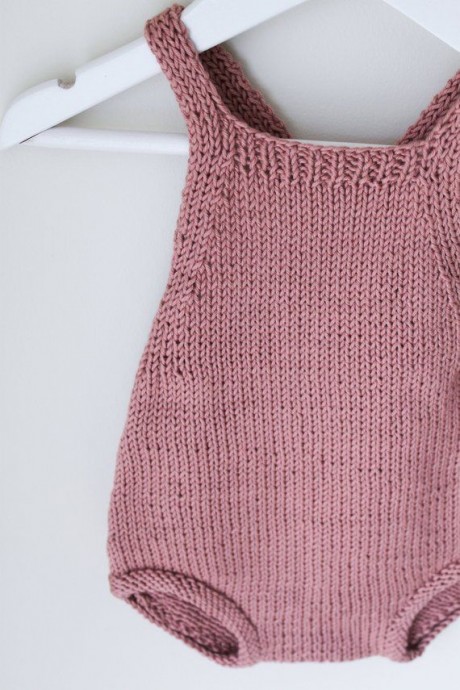 Inspiration. Knit Baby Rompers.