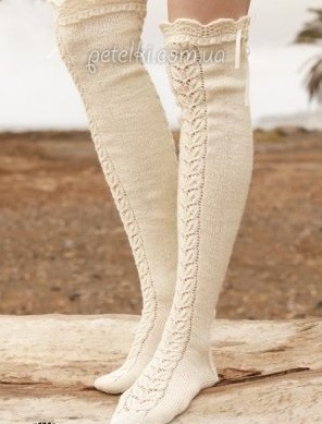 White Knit Stockings