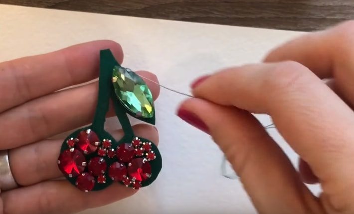 ​Cherry Crystal Brooch