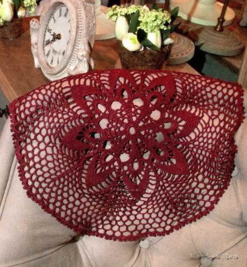 ​Crochet Cherry Doily