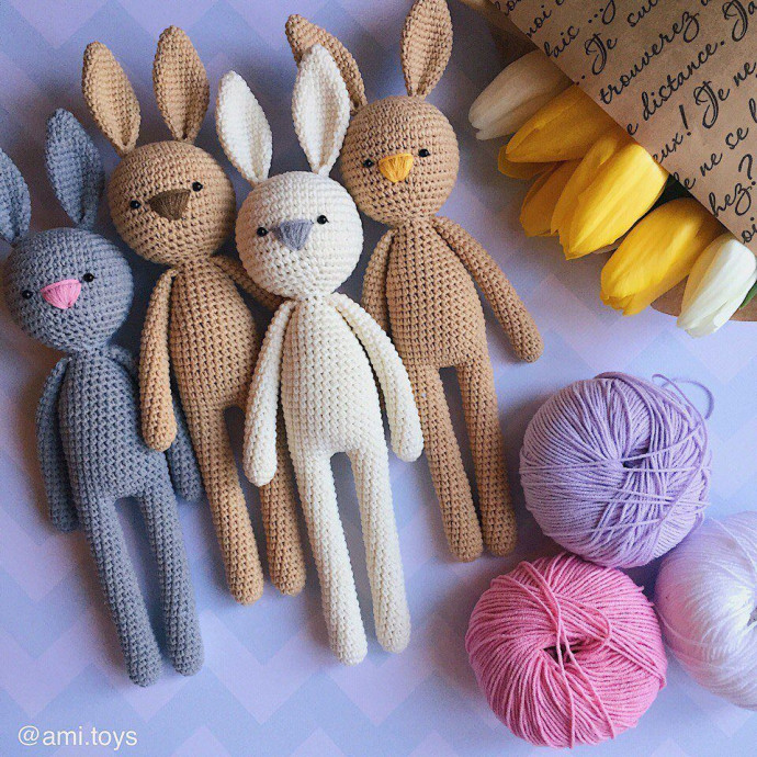 Inspiration. Crochet Bunnies.