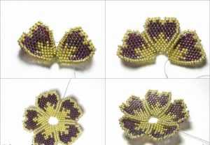 ​Beaded Flower Brooch