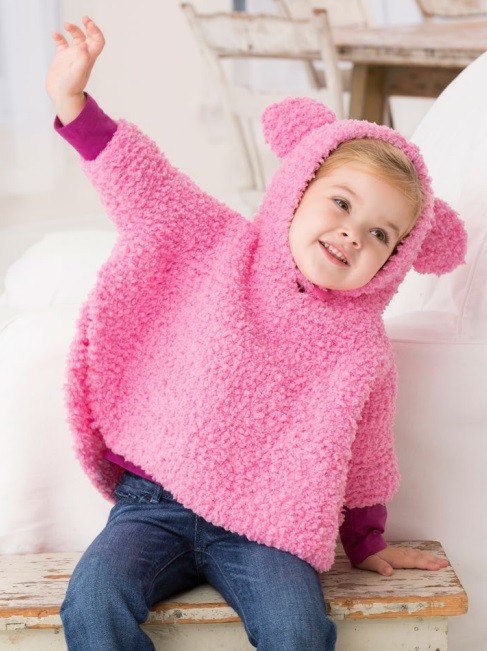 Helping our users. ​Cute Knit Baby Poncho with Ears.