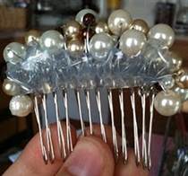 Pearled Hair Pick With Feathers Pearled Hair Pick With Feathers