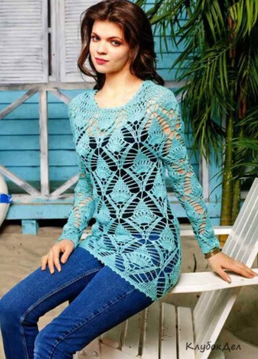 How to Create a Beautiful Turquoise Crochet Sweater with Adelia Marcus Yarn
