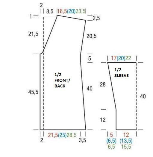 Complete Crochet Instructions for a Stylish Grey-Brown Garment with Detailed Patterns and Sizing