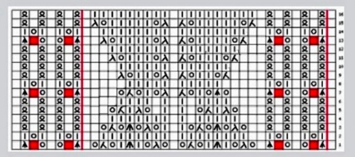 Fancy Knit Stitch with Leaves Elements Fancy Knit Stitch with Leaves Elements