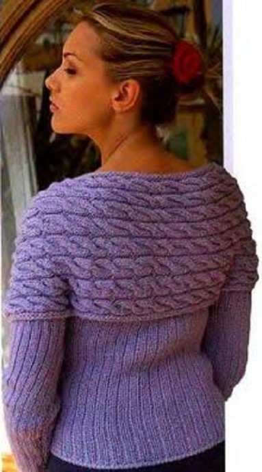 ​Knit Pullover with Wrap Over