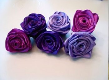 Blue Roses From Satin Laces Blue Roses From Satin Laces