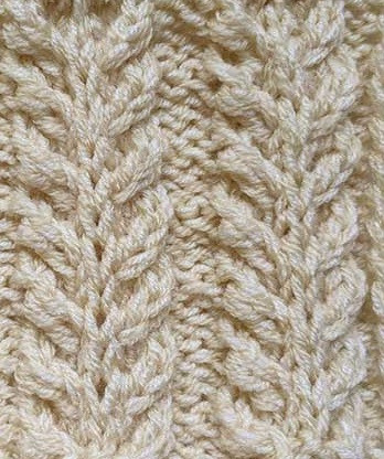​Knit Stripes of Leaves Pattern
