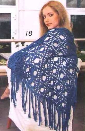 ​Blue Crochet Shawl