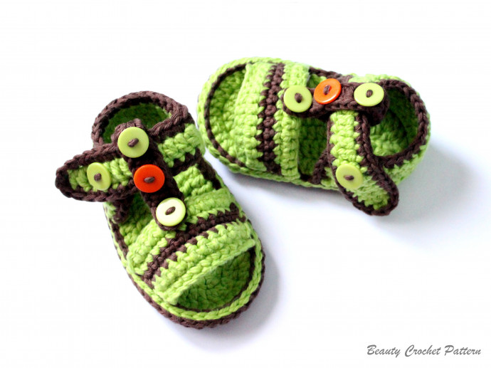 Inspiration. Crochet Baby Sandals.