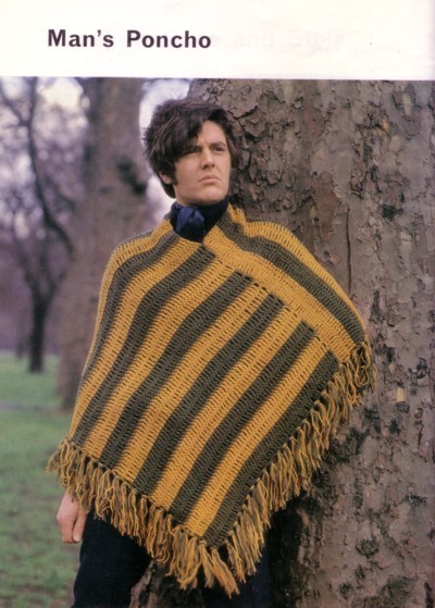 Inspiration. Men's Knit Poncho.