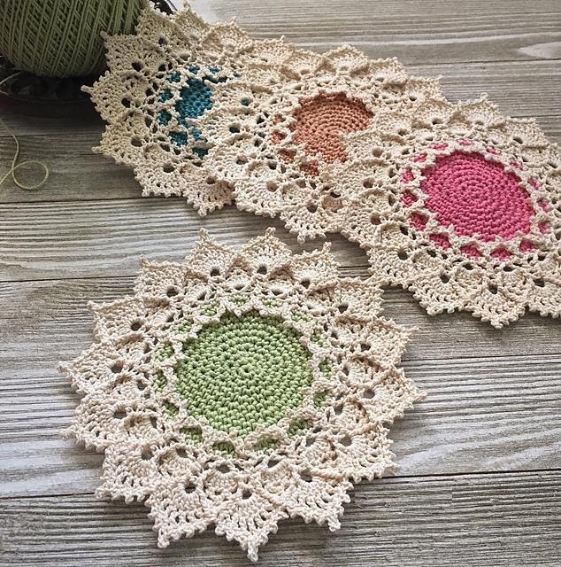 Inspiration. Crochet Coasters.