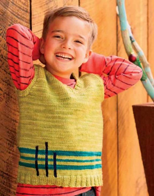 Inspiration. Knit Boy's Vests.