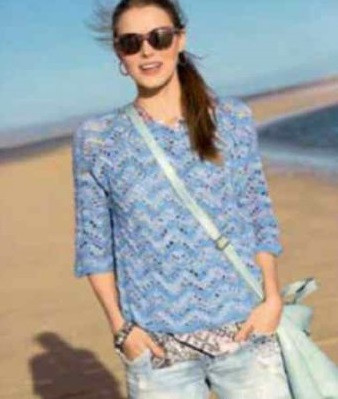 Light Blue Crochet Pullover Light Blue Crochet Pullover