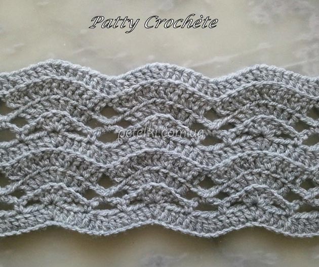 Nice and Elegant Crochet Waves Stitch Pattern