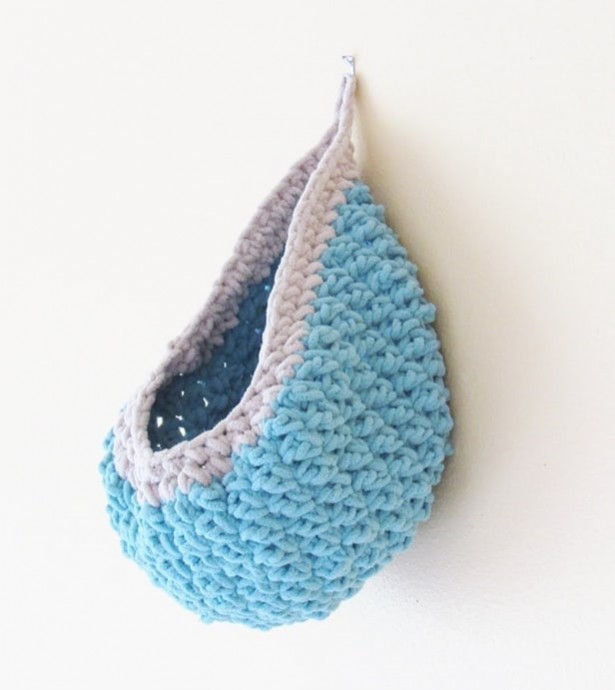 Helping our users. ​Crochet Teardrop Basket.