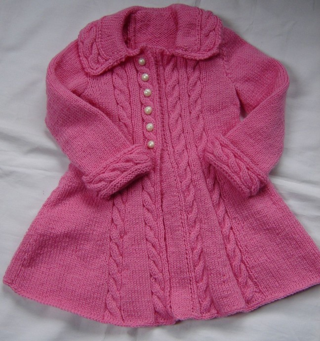 Inspiration. Knit Baby Girl's Coat.