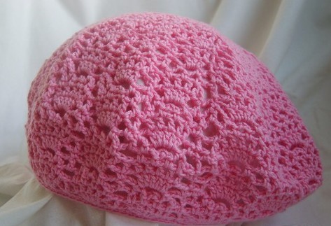 ​Crochet Summer Beret for Baby Girl