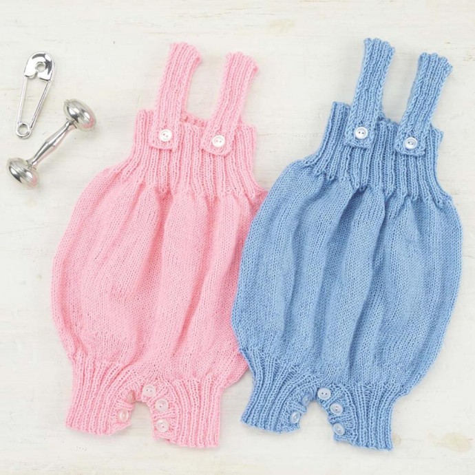 Inspiration. Knit Baby Rompers.