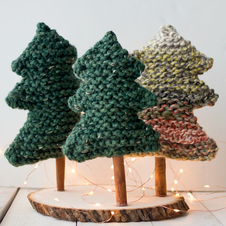 Knitted Christmas Trees Knitted Christmas Trees