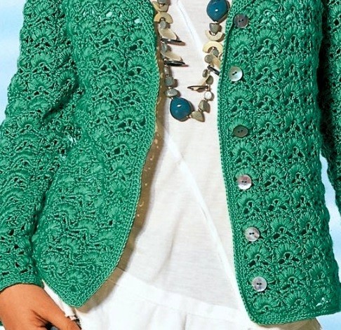 Emerald Crochet Jacket