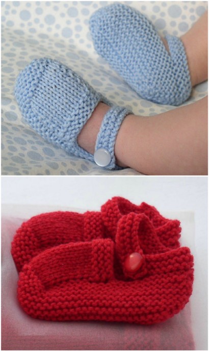 Inspiration. Knit Baby Booties.