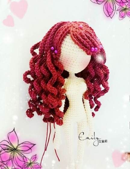 Inspiration. Crochet Dolls' Hair.