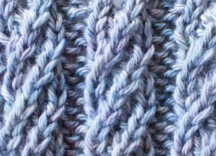 ​Broad Spiral Rib Knit Pattern