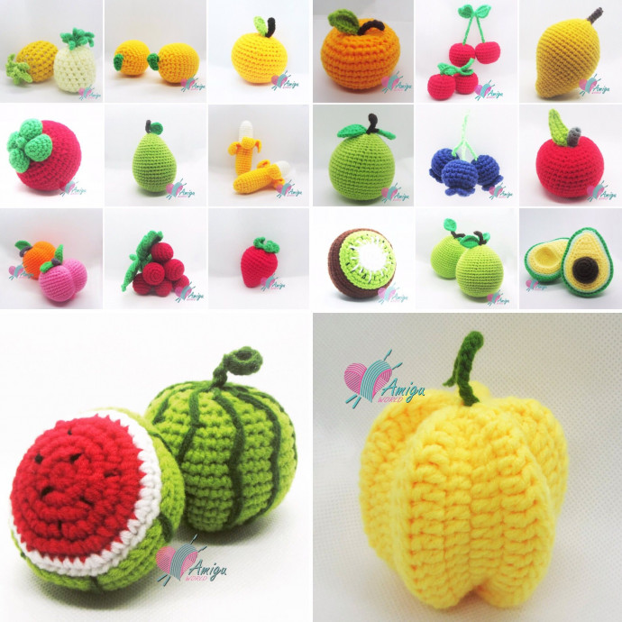 Inspiration. Crochet Fruit.
