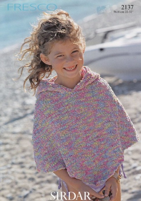 Inspiration. Knit Baby Poncho.