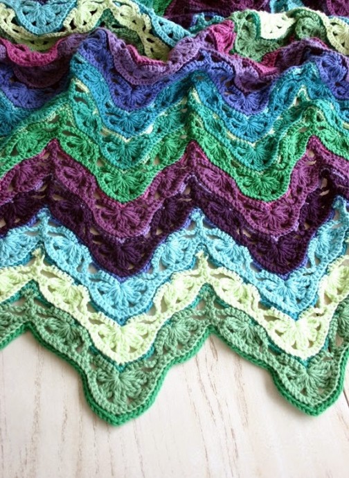 Helping our users. Multicolored Crochet Afghan.