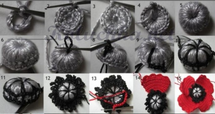 ​Crochet Poppy Decoration