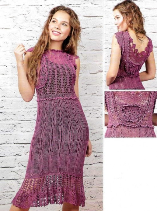 ​Crochet Violet Dress