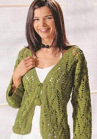 ​Green Crochet Jacket