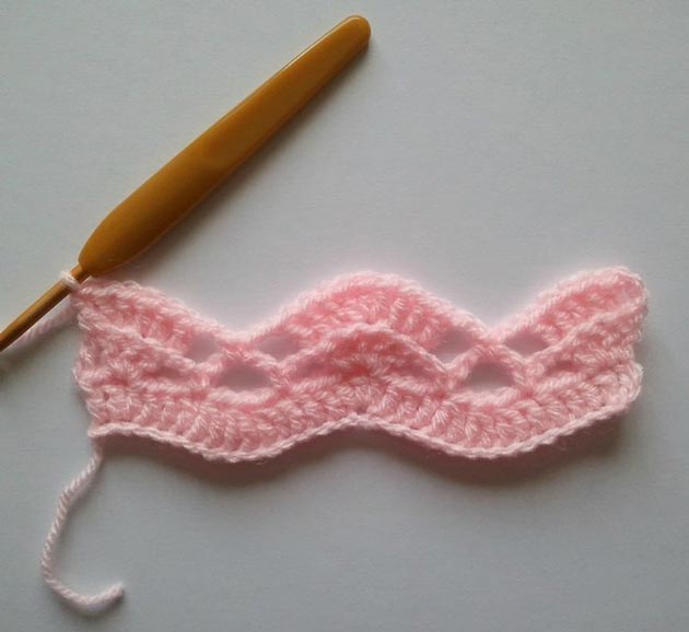 Nice and Elegant Crochet Waves Stitch Pattern